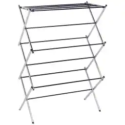 Amazon Basics Foldable Concertina Indoor Clothes Airer, 74.9 x 36.8 x 106.2 cm, Chrome