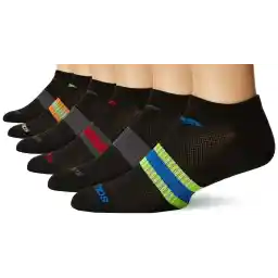 Saucony mens Saucony Men's 6 Pair Performance Comfort Fit No-Show Socks Socks (pack of 6)