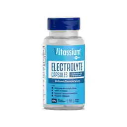 Vitassium Electrolyte Capsules, Electrolytes for The Management of POTS and High Sodium Diets (500mg Sodium - 100mg Potassium), Unflavored, 100 Salt Pills (Size 0)