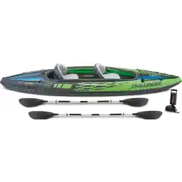 Intex Challenger K2 Kayak - قایق بادی - 2 نفره - سبز/مشکی