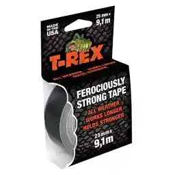 T-Rex Tape 821-25 Weefseltape, extreem sterke pantsertape, waterdichte reparatietape voor binnen en buiten, plakband voor repareren en bevestigen, 25 mm x 9,10 m