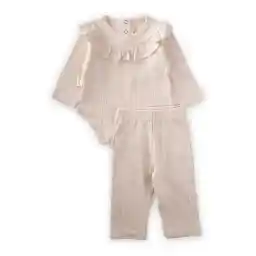 Cigit Robası Fırfırlı Fitilli Zıbın Takım 0-3 Yaş Açık Bej