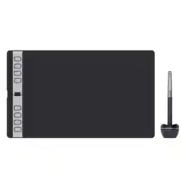 HUION Inspiroy 2 Large Drawing Tablet with Scroll Wheel 3-Set 8 Customized Keys Battery-Free Stylus for Digital Art, Design, Sketch, 10x6inch Graphics Tablet Works with Mac, PC & Mobile, Black