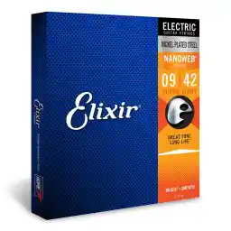 Elixir Strings Electric Guitar W Nanoweb Coating, Super Light (.009-.042)
