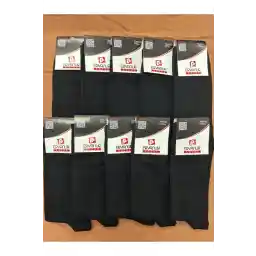 جوراب نخی 10 جفت لاکرا مشکی مردانه Ervanur