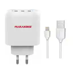 شارژر دیواری ماراکوکو مدل M17 به همراه کابل تبدیل لایتنینگ