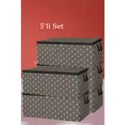 هلن هوم 5 عدد پایه تخت و زیر تخت سازگار با لباس کیسه نگهدارنده بالش 64x45x22 ستاره