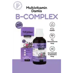 قطره viptaw B+ Complex 50 ml. (قطره های سلامت پوست برای گربه ها)