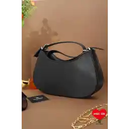 کیف دستی مینی زیپ دار و کیف شانه ای مدل باگت بند ستونی زنانه اصل Tonny Black