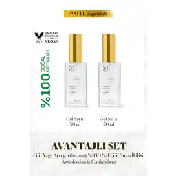 MİSBAHÇE نسخه محدود گلاب خالص 50 میلی لیتری ست 2 عددی