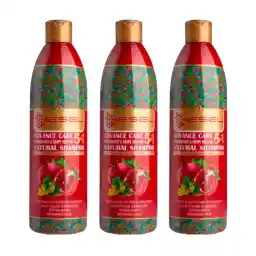 شامپو مو هسل مدل Pomegranate وزن 400 گرم مجموعه 3 عددی