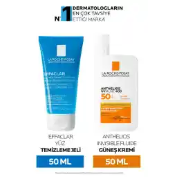 ست مراقبت از صورت La Roche Posay - ضدآفتاب صورت و ژل شستشوی صورت Effaclar Fluid Anthelios Uvmune Fluid 50ml 8690595100401
