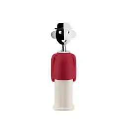 Alessi AAM23 R Design Kurkentrekker, Chrome Zamak en Thermoplastische Hars, Rood