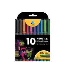 ADEL Prime Ink Fineliner 10'lu Klasik İnce Uçlu Kalem