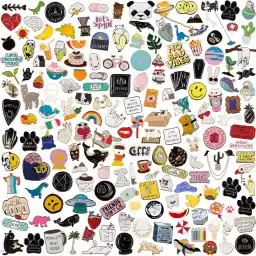 Mixed Enamel Brooch Pins Bulk Set | Decoration Lapel Pin Clothes Accessories Birthday Christmas Festival Gift for Girls Women (Random Style)