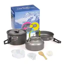 ست ظروف کوهنوردی دو نفره DS-308 ABS | طوسی