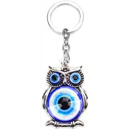 Owl Shape Keychain, ELECDON Cute Women Fashion Rhinestone Bag Car Pendant Lucky Owl Key Accessories Unique Gift And Metal Souvenir, Blue - S