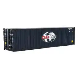 Walthers SceneMaster HO Scale Model of CMA-CGM (Blue, White, Red) 40' Hi Cube Corrugated Side Container (949-8260)