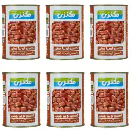 کنسرو لوبیا چیتی با سس گوجه فرنگی مکنزی -380 گرم بسته 6 عددی