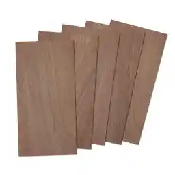 Craftiff Walnut Wood Sheets Thin Lumber, Black Dark Unfinished Board for Crafts - Pack of 5 by