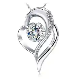 Swarovski Elements Crystal 18K Gold Plated 925 Sterling Silver Heart Pendant Necklace for Women Ladies Girls Gift Package J.Rosée Fashion Jewelry JR001