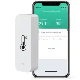 UanTii Smart Temperature Humidity Sensor Tuya Smart WIFI Indoor Hygrometer Works with Smart Life App and Amazon Alexa Google Home Voice Control