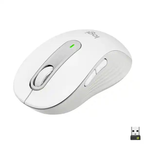 Logitech Signature M650 Draadloze Muis – Voor kleine tot middelgrote handen, 2 jaar batterijduur, stil klikken, aanpasbare zijknoppen, Bluetooth, voor pc/Mac/meerdere apparaten/Chromebook - Wit