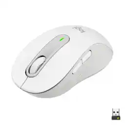 Logitech Signature M650 Draadloze Muis – Voor kleine tot middelgrote handen, 2 jaar batterijduur, stil klikken, aanpasbare zijknoppen, Bluetooth, voor pc/Mac/meerdere apparaten/Chromebook - Wit