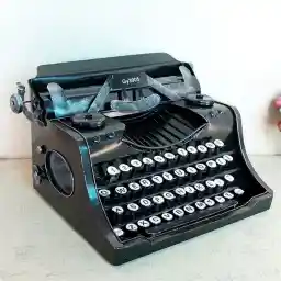 ELECDON Typewriter Model, Vintage Classic Decoration Antique Typewriter for Home/Office/Study Room Desk, Unable to Type Words, Shoot Movie Props, Black