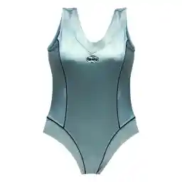 مایو شنا زنانه یک تکه طرح فشی V MSR | آبی روشن