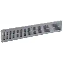 NDS 241 Spee-D Channel Drain Grate, 4-1/8 inch wide X 2 feet long, Gray Plastic for Driveways, Patios, Pool Decks and Commercial Areas