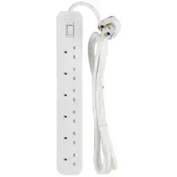 Belkin 6 Way/6 Plug 3m Power Extension Strip with On/Off Switch for Televisions, Gaming Consoles, Home, Office and More - White