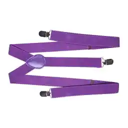 CTM Women's Purple Basic Elastic Suspender