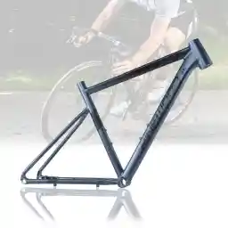 700C Road Bike Frame Aluminum Alloy Disc Brake XC Racing Frame Thru Axle 12x142mm Internal Routing 460mm/480mm/500mm (Color : Blue, Size : M)