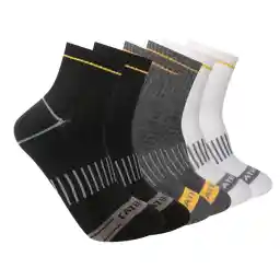 Caterpillar Men's 3-Pack Half Cushioned Quarter Socks Quarter Sock