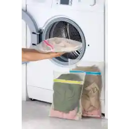 تور لباسشویی 3 تکه HERA CONCEPT با زیپ رنگارنگ