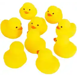 ELECDON Bath Duck Toys, 9 Pcs Mini Bath Duck Toys, Yellow Rubber Ducks Float Ducks Baby Shower Toy for Toddlers Boys Girls Over 3 Months (2.17 Inches)
