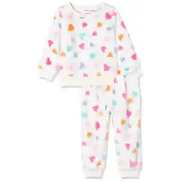 Minoti unisex-baby 2Pc Aop Heeart Cuddle Fleece Pyjama Set TG PYJ 20