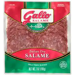 Gallo Deli Thin Sliced Italian Dry Salame 7 oz. package (Pack of 2)