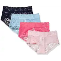 لباس زیر زنانه کشدار توری آمازون Essentials، بسته 4 عددی