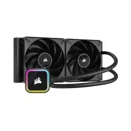 Corsair iCUE H115i RGB ELITE CPU-Vloeistofkoeler (16 Dynamische RGB-LED's, 140 mm AF ELITE Series FDB-fans, 280 mm Radiator, Compatibel met CORSAIR iCUE-Software) Zwart