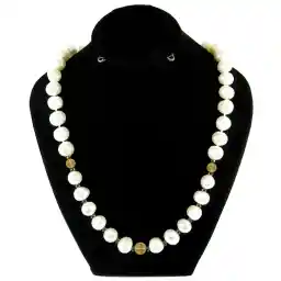 گردنبند طلا 18 عیار مانچو مدل مروارید پرورشی باروک sfg601n