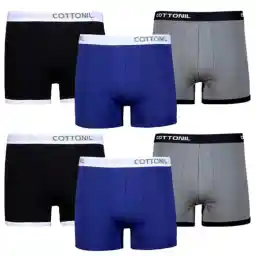 Cottonil Mens Set of 6 Plain Underwear