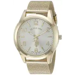 U.S. POLO ASSN. Classic Men's Quartz Metal and Alloy Watch, Color:Gold-Toned (Model: USC80376), Gold, Analog Watch