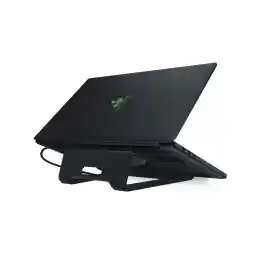 Razer Laptop Stand Chroma: Customizable Chroma RGB Lighting - Ergonomic Design - Anodized Aluminum Construction - 3x Port USB 3.0 Hub - Matte Black