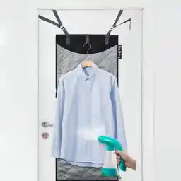 True & Tidy XL Over The Door Protective Clothes Steamer Pad, Ironing and Press Pad, Helps Protect Surfaces While Garment Steaming, with 3 Hanger Hooks