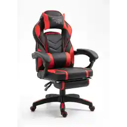 Mahmayi C592 High Back Video Gaming Chair PU Leatherette (Red-Black)