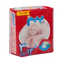 پوشک ببم مدل New سایز 3 بسته 14 عددی