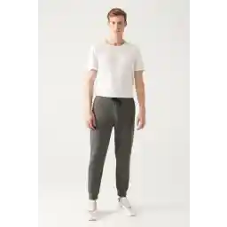 شلوار ورزشی مردانه آووا بند دار طوسی کمر کشدار با تناسب معمولی Jogger A31y3417