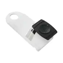 Fackelmann groentesnijder met restenhouder en 2 scherpe snijmessen van roestvrij staal, snijder en slicer voor groente, komkommer, aardappelen, kaas en meer (Kleur: wit/zwart), Aantal: 1